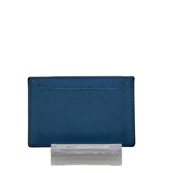 Prada Blue Saffiano Leather Card Holder w/ COA - Picture 4 of 8